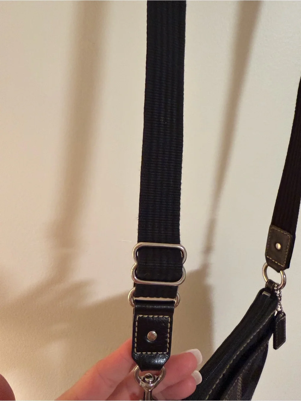 Coach Black Signature Jacquard Crossbody Bag Adjustable Strap
